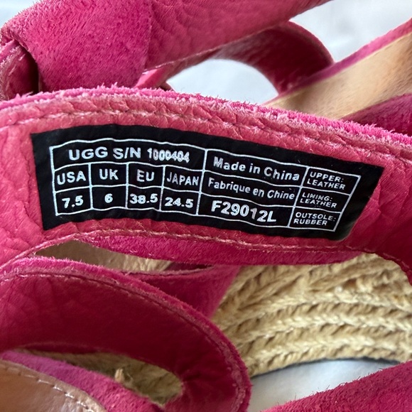UGG Pink Suede Wedges - Picture 7 of 7
